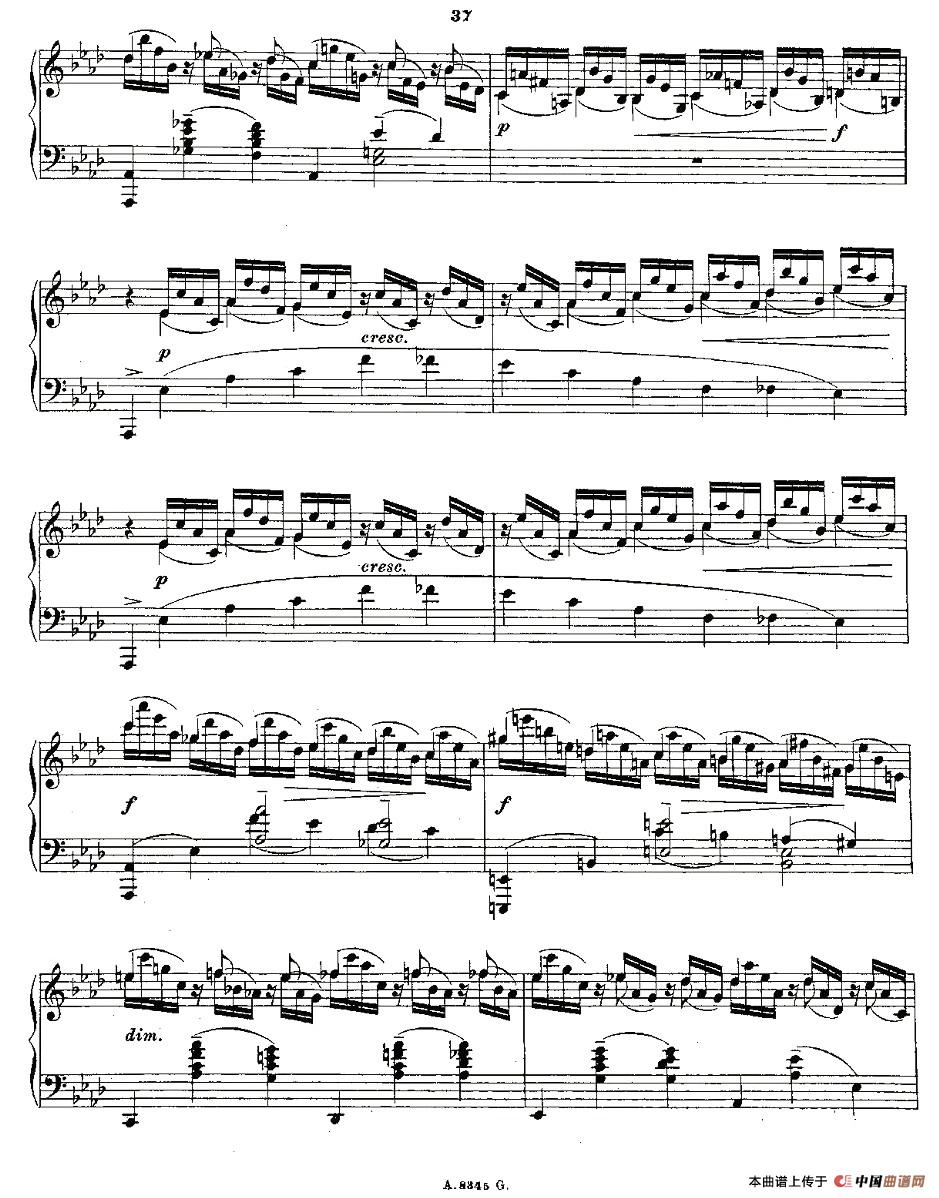 10首《前奏曲》之八（Rachmaninoff 10 Preludes, Op.23）(1)_原文件名：【文琴海钢琴网】拉赫玛尼诺夫《前奏曲》作品23 共十首 Rachmaninoff 10 Preludes Op.23-037.jpg