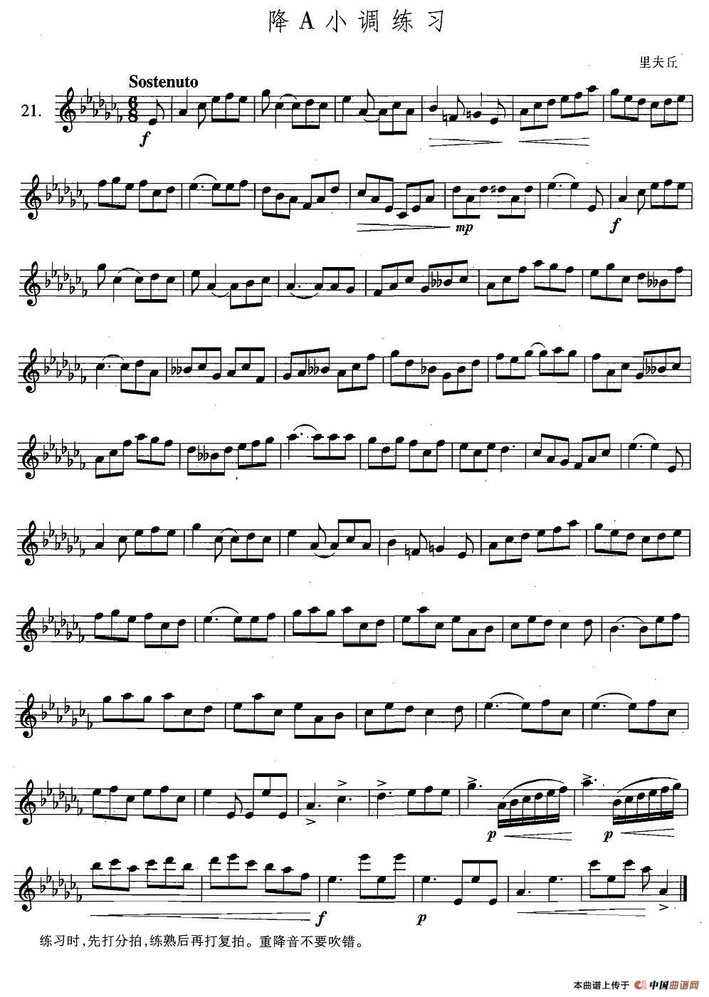 萨克斯练习曲合集(5—21)降A小调练习(1)_原文件名:图片28.jpg