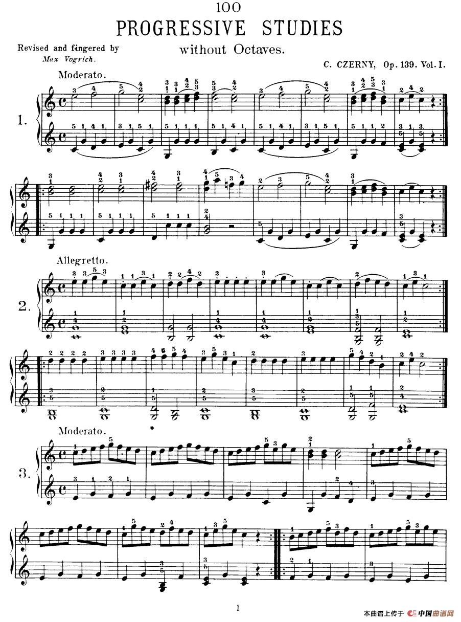 Czerny - 100 Progressive Studies Op.139 (1—21)(1)_原文件名:图片1.jpg