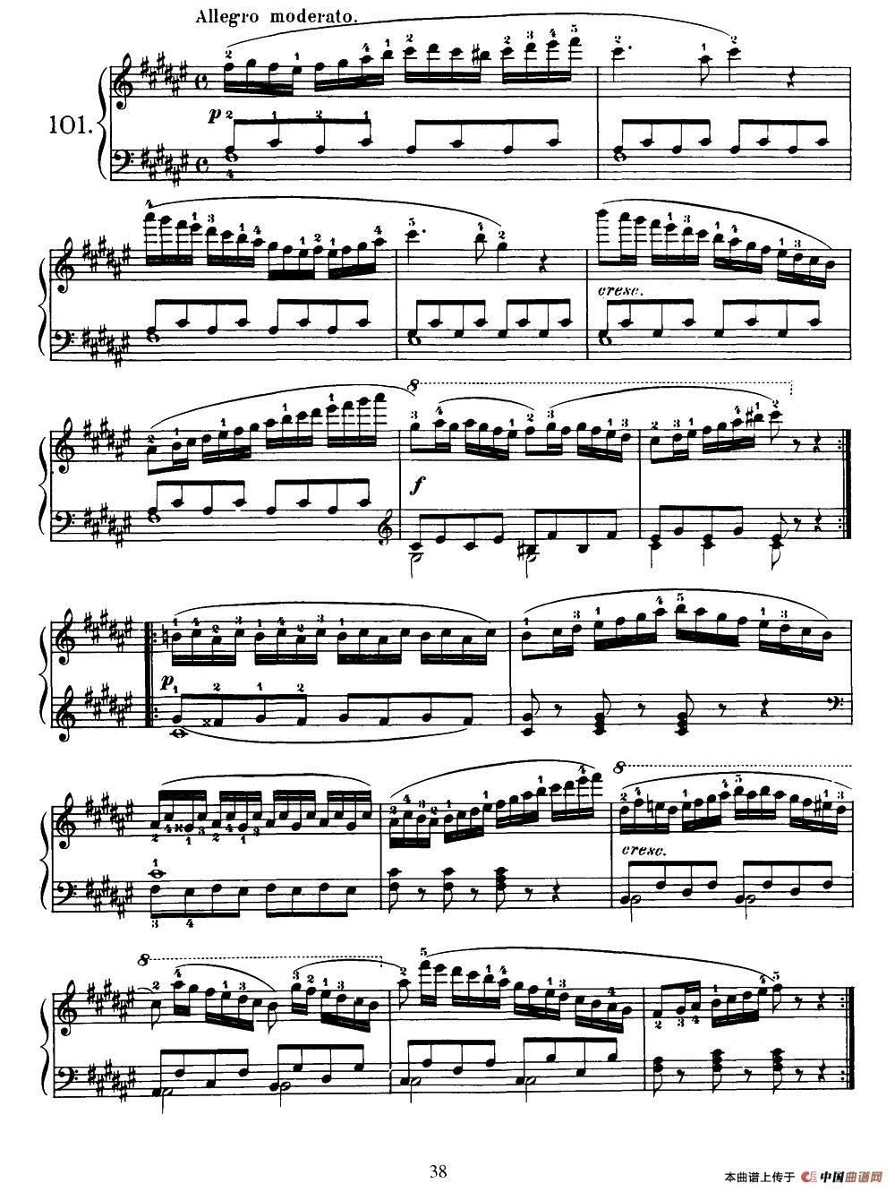 One Hundred and Ten Easy and Progressive Exercises Op.453(车尔尼110首简易练习曲 101——110)(1)_原文件名:图片80.jpg