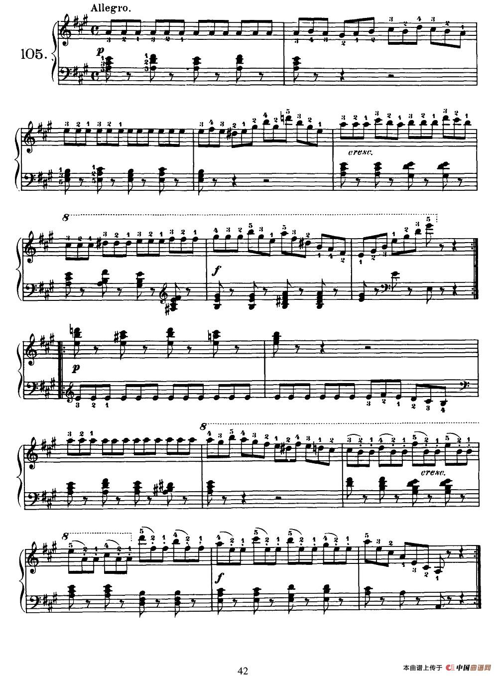 One Hundred and Ten Easy and Progressive Exercises Op.453(车尔尼110首简易练习曲 101——110)(1)_原文件名:图片84.jpg