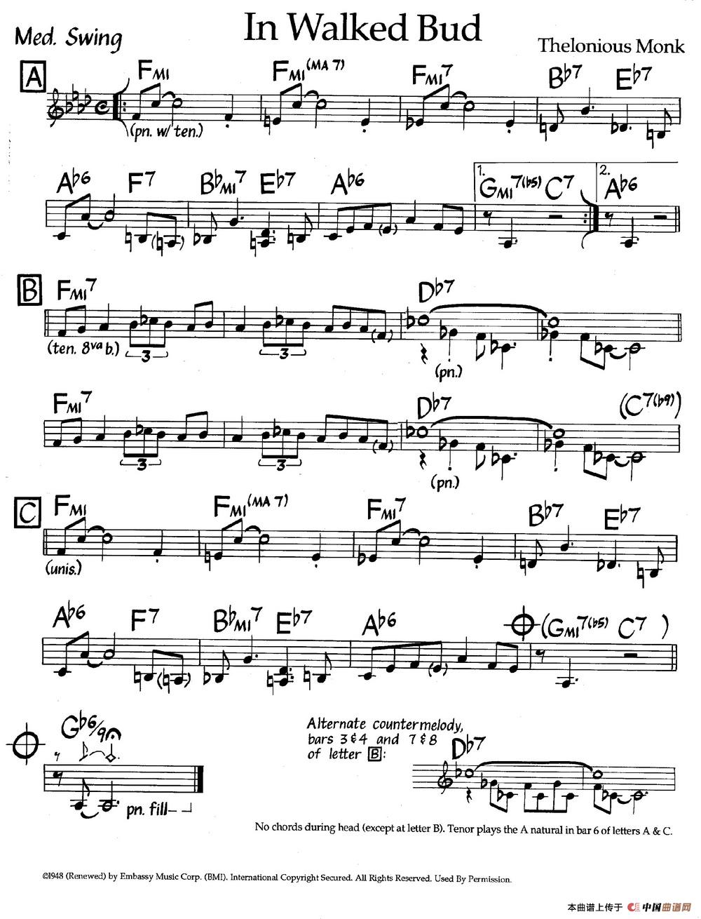 In Walked Bud(爵士钢琴曲)(1)_原文件名:In Walked Bud.jpg