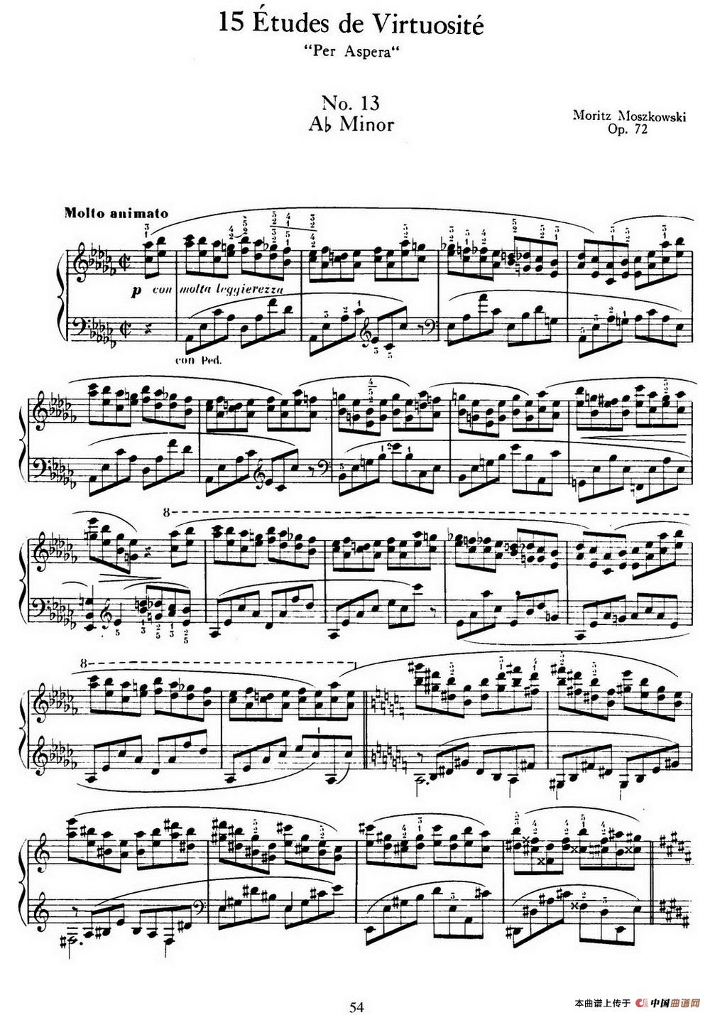 15 Etudes de Virtuosité Op.72 No.13(十五首钢琴练习曲之十三)(1)_原文件名:054-.jpg