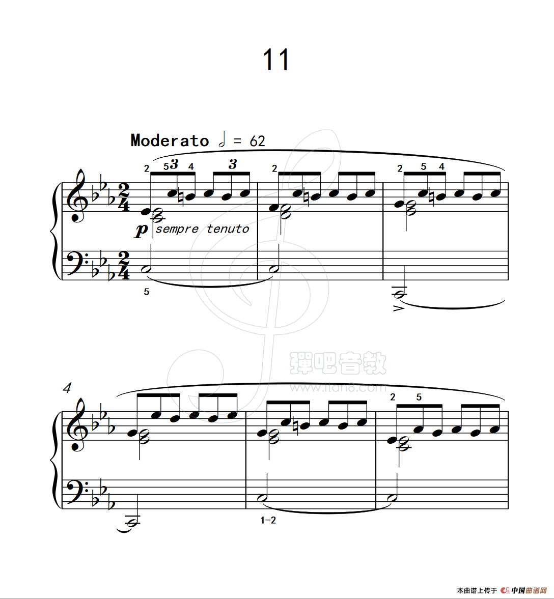 练习曲 11(克拉莫钢琴练习曲60首)(1)_原文件名:112_11_1.png