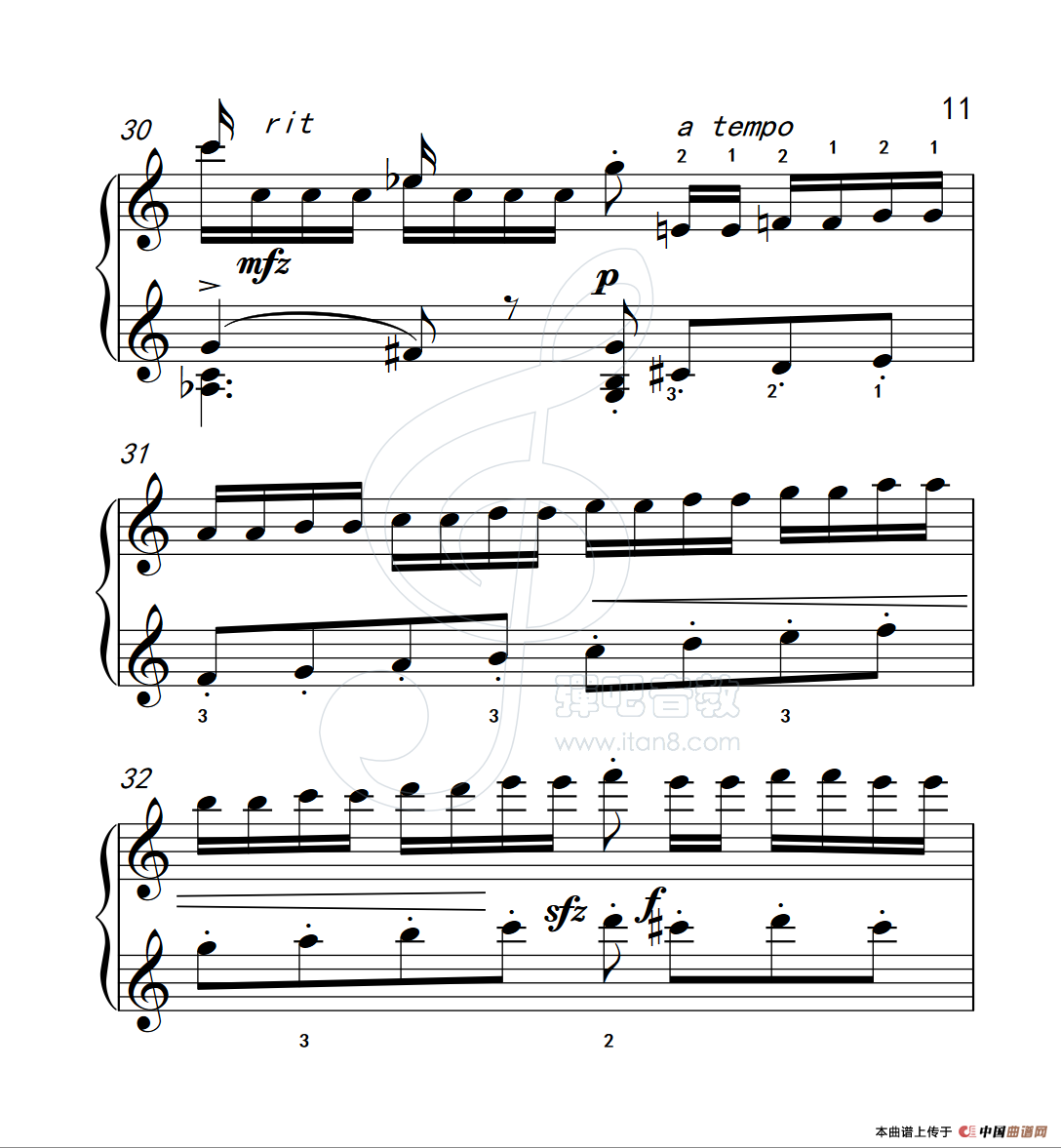 练习曲 12(克拉莫钢琴练习曲60首)(1)_原文件名:112_12_11.png