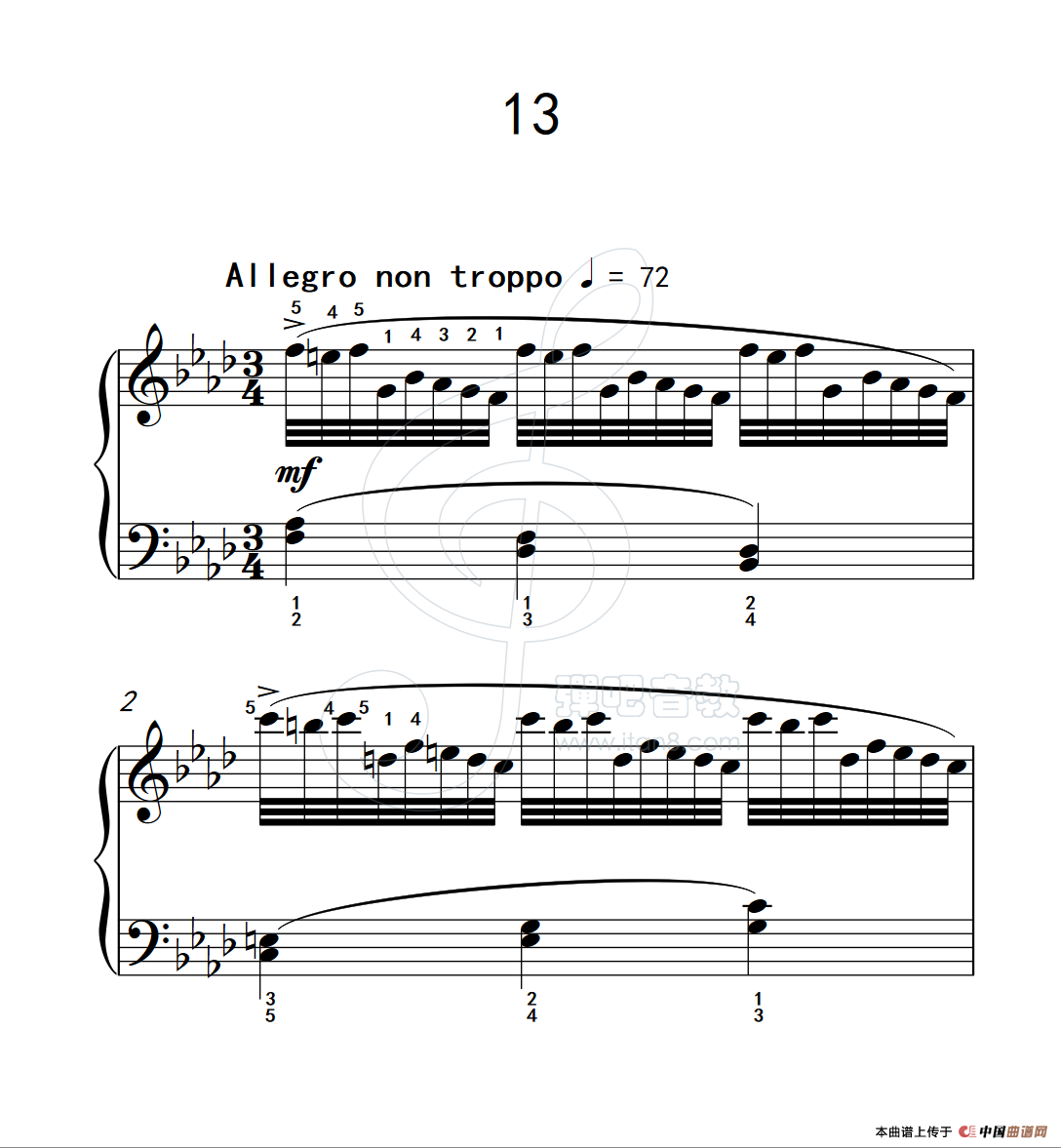 练习曲 13(克拉莫钢琴练习曲60首)(1)_原文件名:112_13_1.png