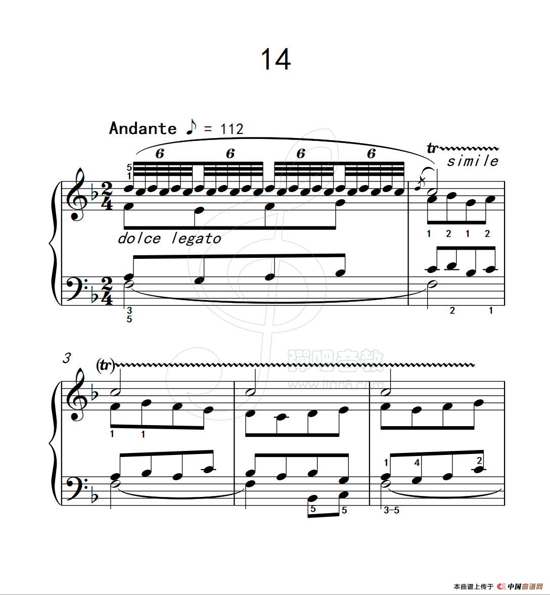 练习曲 14(克拉莫钢琴练习曲60首)(1)_原文件名:112_14_1.png