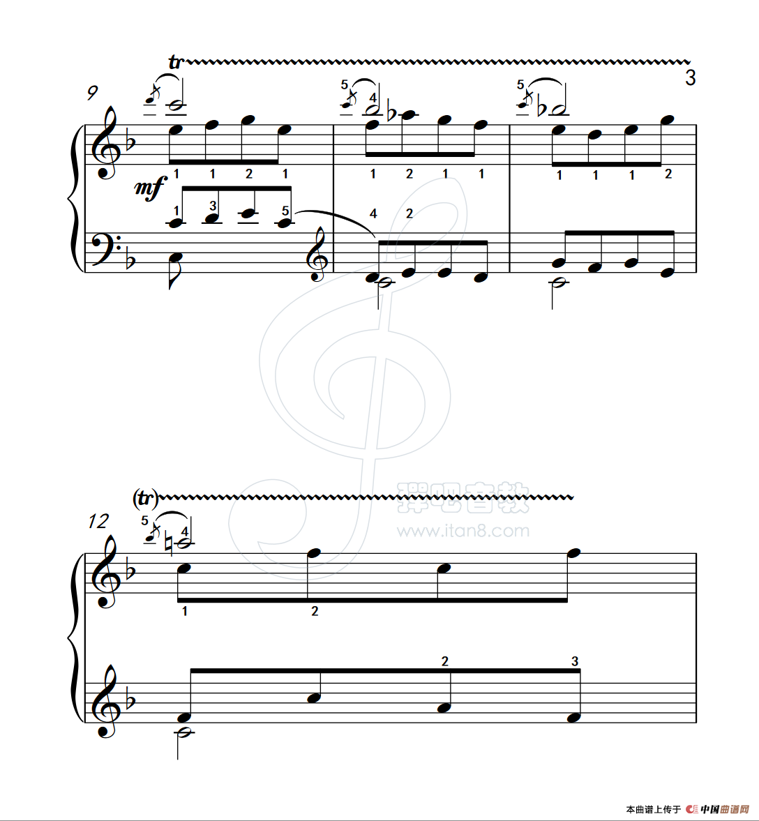 练习曲 14(克拉莫钢琴练习曲60首)(1)_原文件名:112_14_3.png