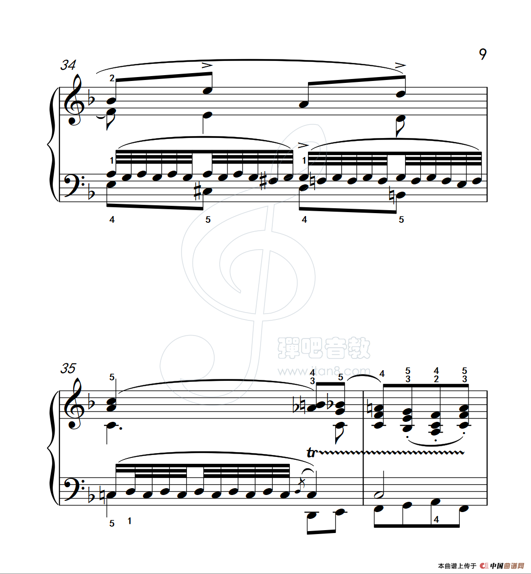 练习曲 14(克拉莫钢琴练习曲60首)(1)_原文件名:112_14_9.png