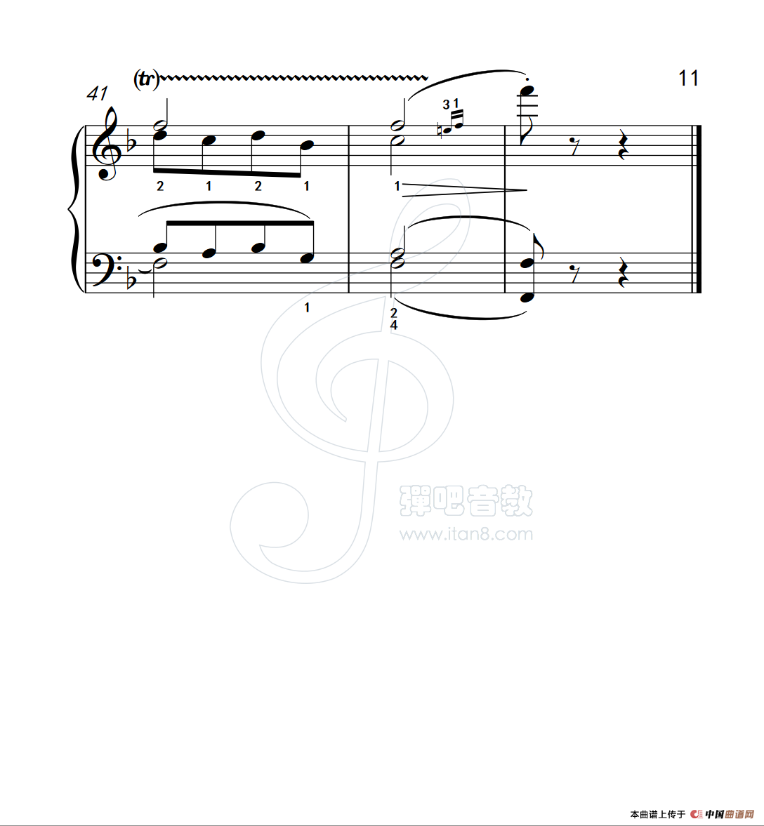 练习曲 14(克拉莫钢琴练习曲60首)(1)_原文件名:112_14_11.png