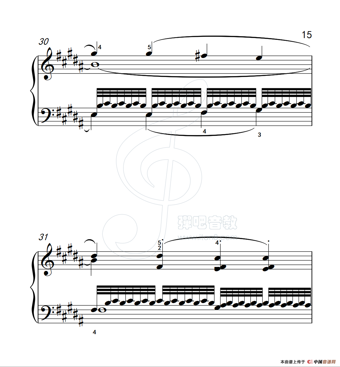 练习曲 15(克拉莫钢琴练习曲60首)(1)_原文件名:112_15_15.png