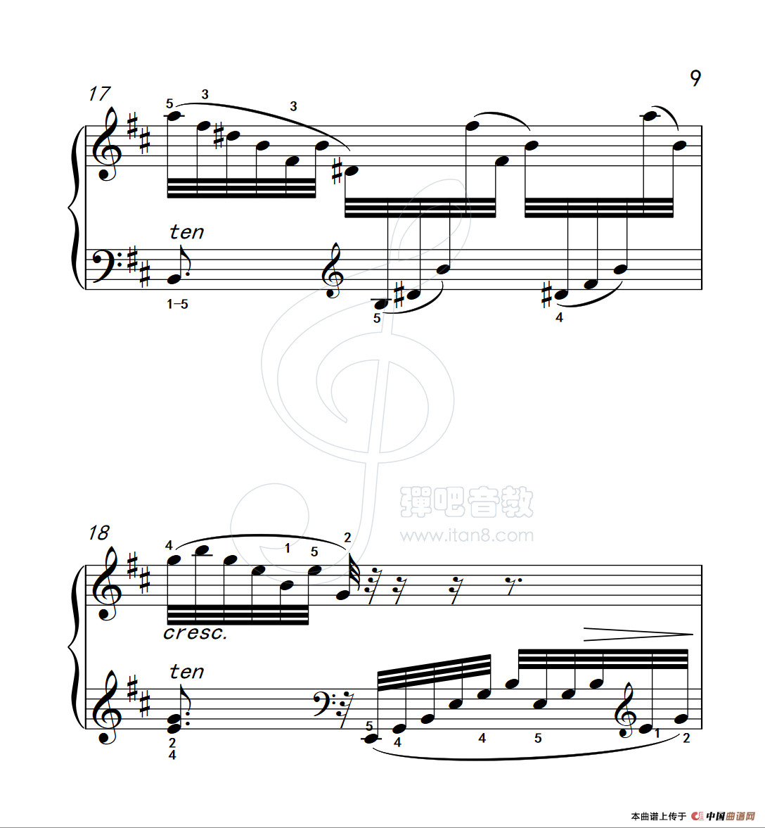 练习曲 17(克拉莫钢琴练习曲60首)(1)_原文件名:112_17_9.png