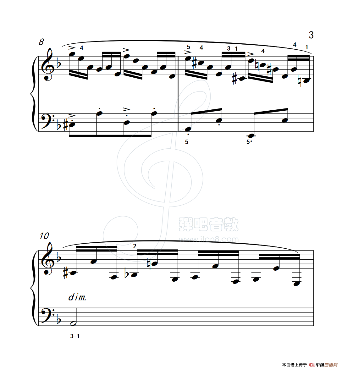 练习曲 18(克拉莫钢琴练习曲60首)(1)_原文件名:112_18_3.png