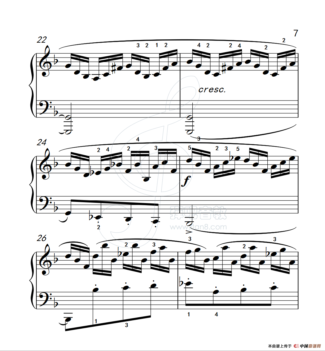 练习曲 18(克拉莫钢琴练习曲60首)(1)_原文件名:112_18_7.png