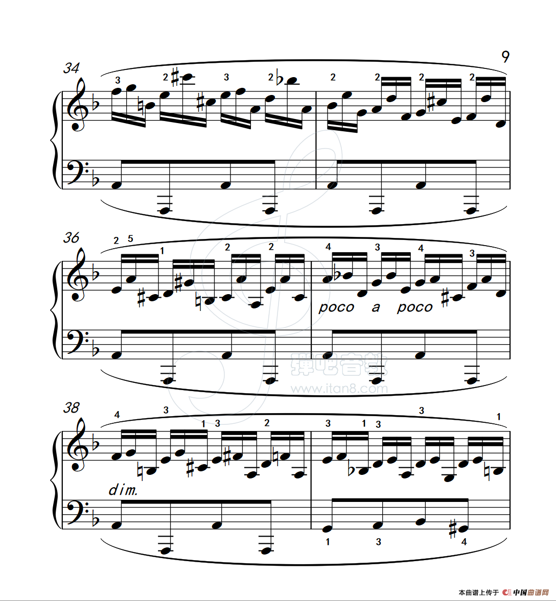 练习曲 18(克拉莫钢琴练习曲60首)(1)_原文件名:112_18_9.png