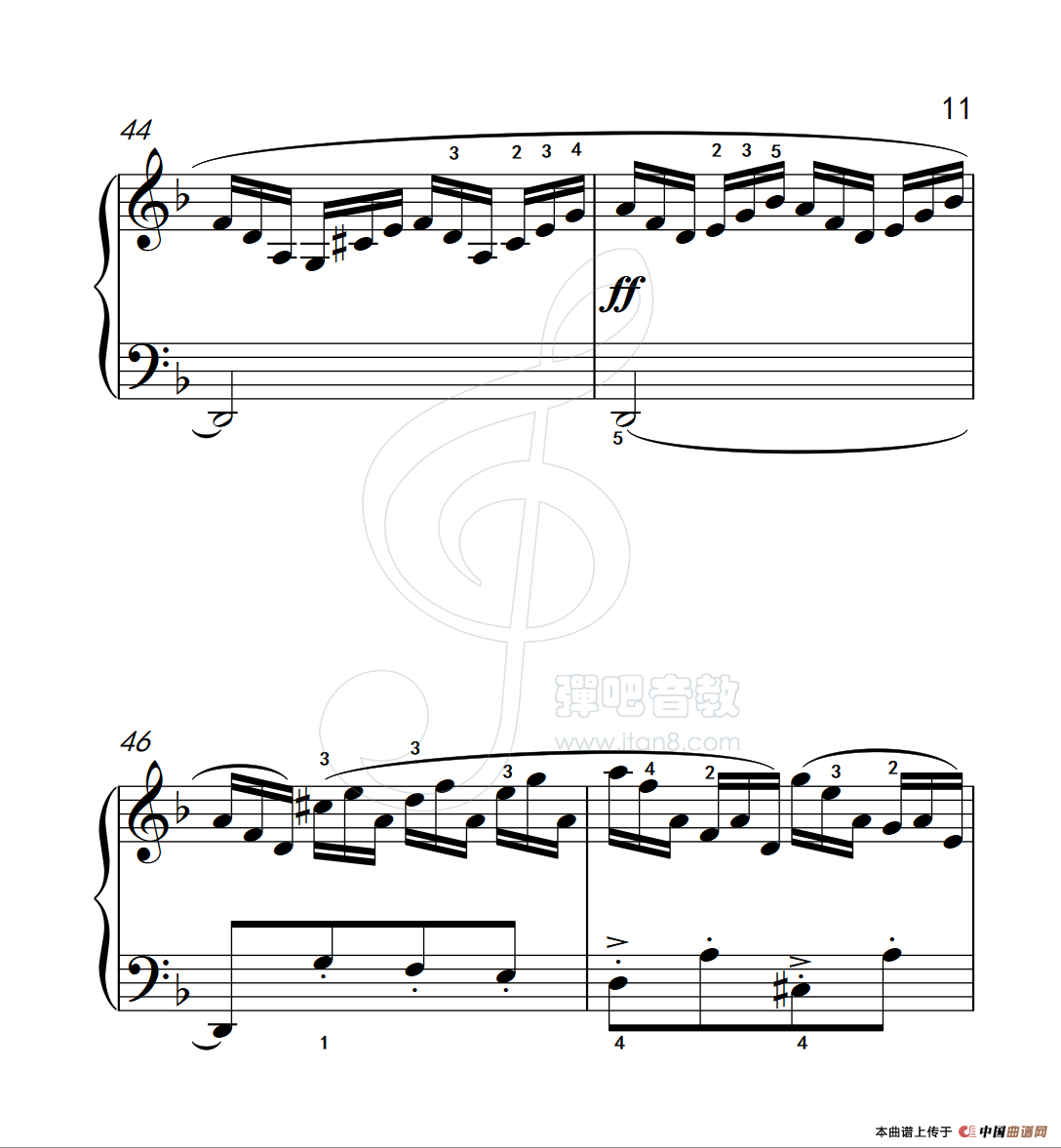 练习曲 18(克拉莫钢琴练习曲60首)(1)_原文件名:112_18_11.png