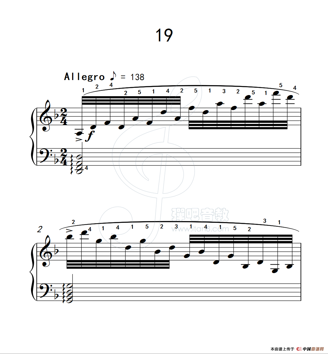 练习曲 19(克拉莫钢琴练习曲60首)(1)_原文件名:112_19_1.png