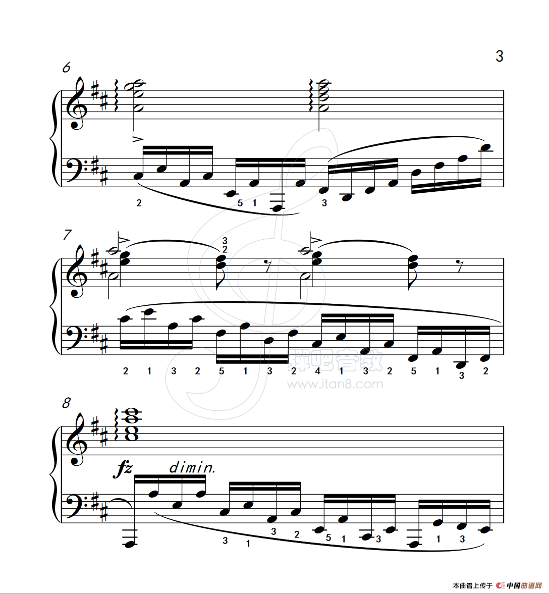 练习曲 20(克拉莫钢琴练习曲60首)(1)_原文件名:112_20_3.png