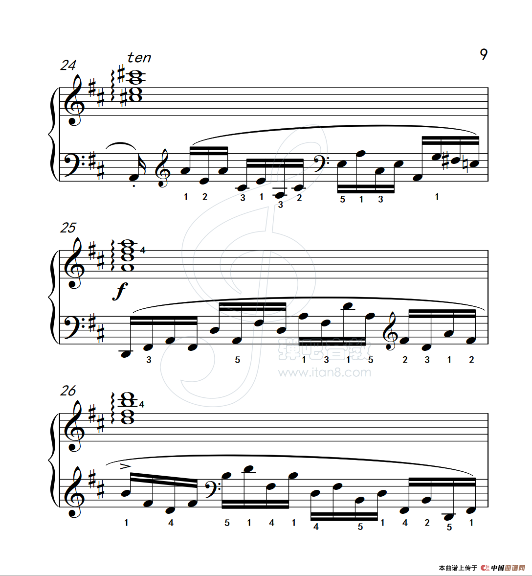 练习曲 20(克拉莫钢琴练习曲60首)(1)_原文件名:112_20_9.png