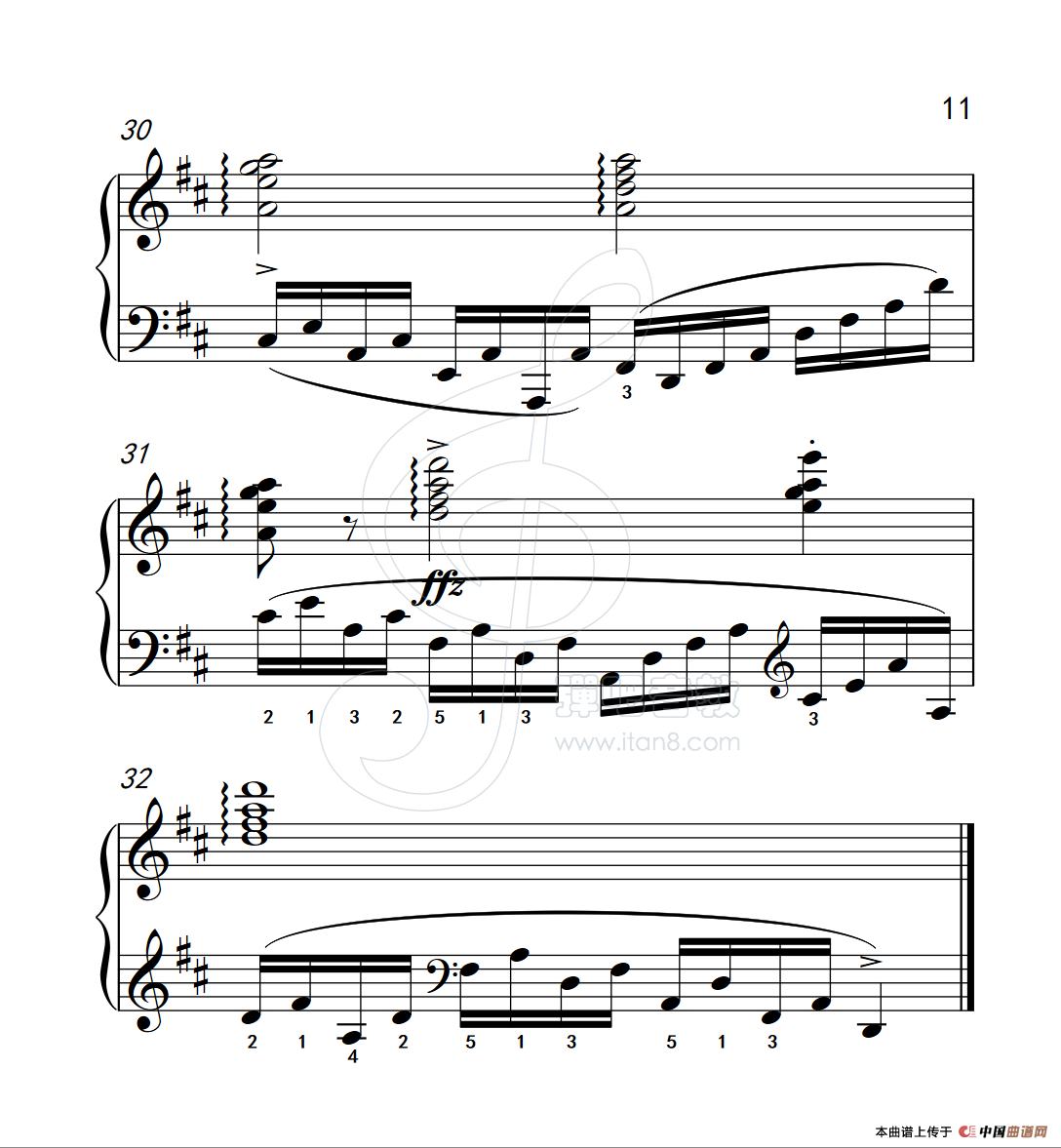 练习曲 20(克拉莫钢琴练习曲60首)(1)_原文件名:112_20_11.png