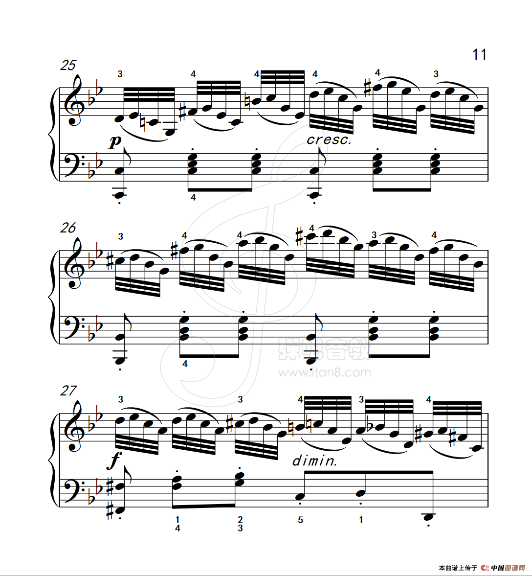 练习曲 21(克拉莫钢琴练习曲60首)(1)_原文件名:112_21_11.png