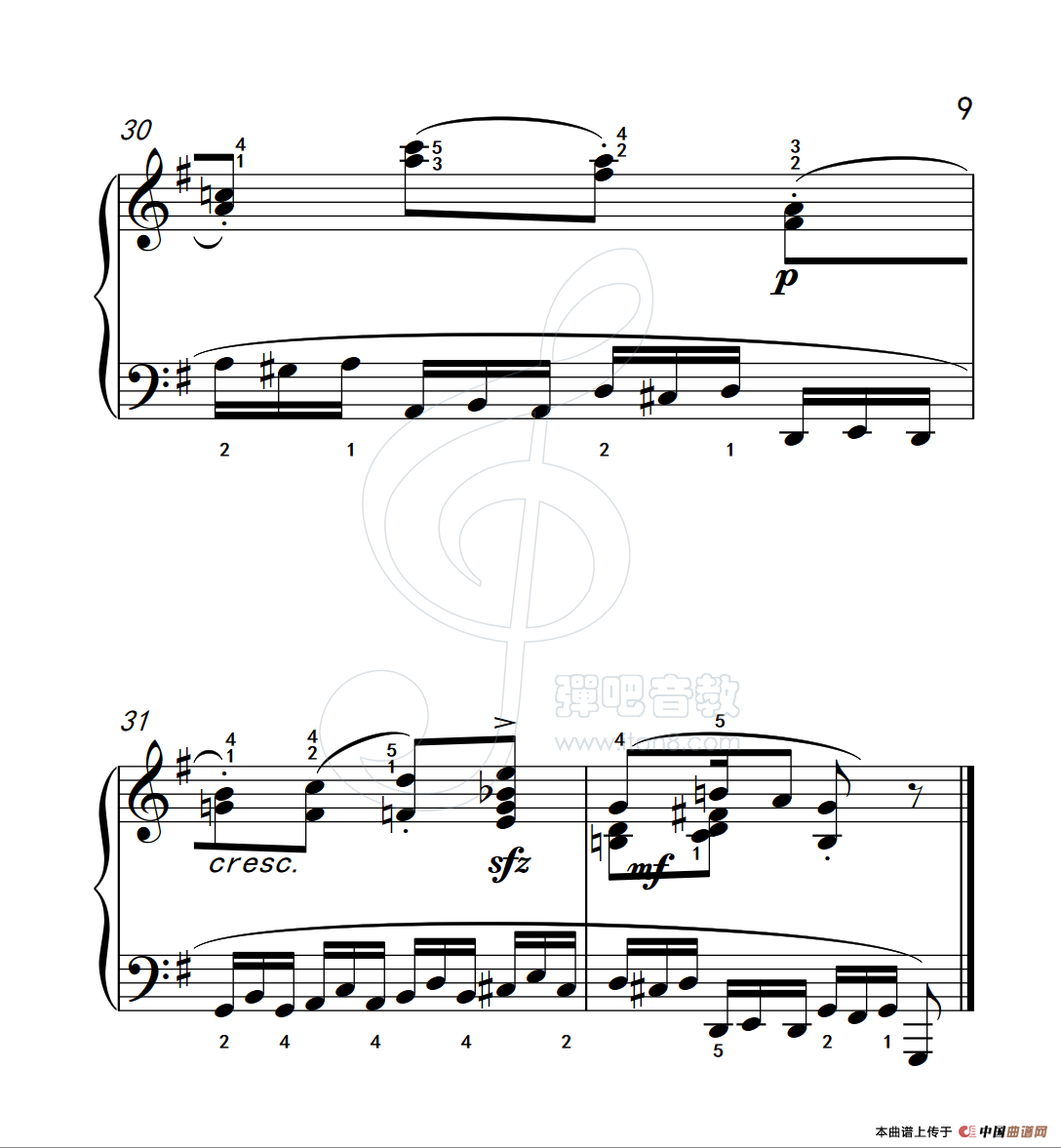 练习曲 22(克拉莫钢琴练习曲60首)(1)_原文件名:112_22_9.png