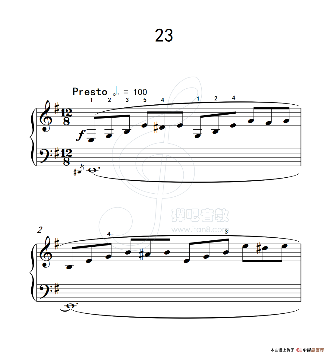 练习曲 23(克拉莫钢琴练习曲60首)(1)_原文件名:112_23_1.png