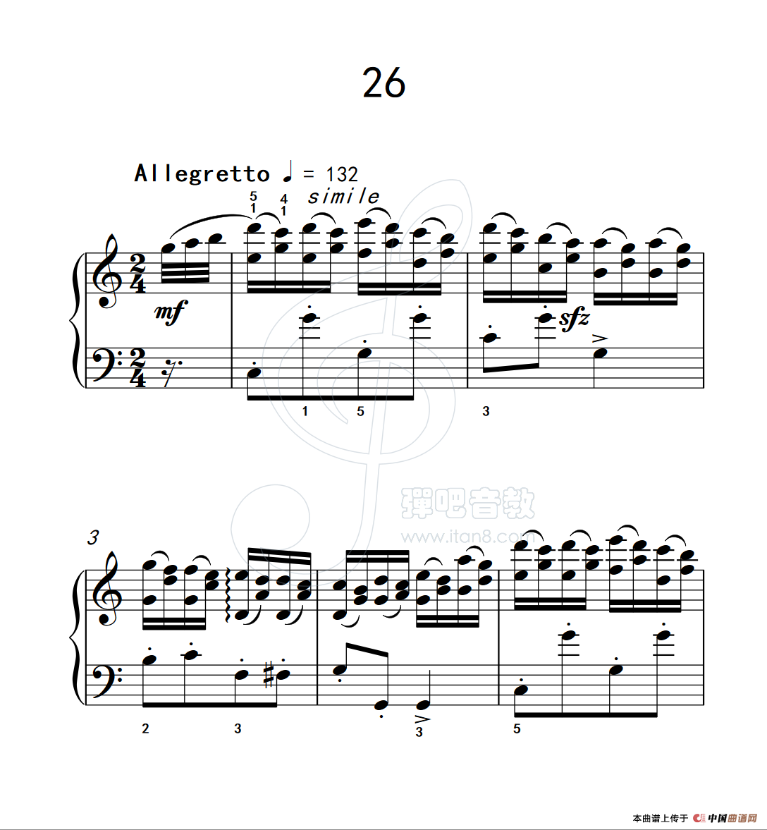 练习曲 26(克拉莫钢琴练习曲60首)(1)_原文件名:112_26_1.png