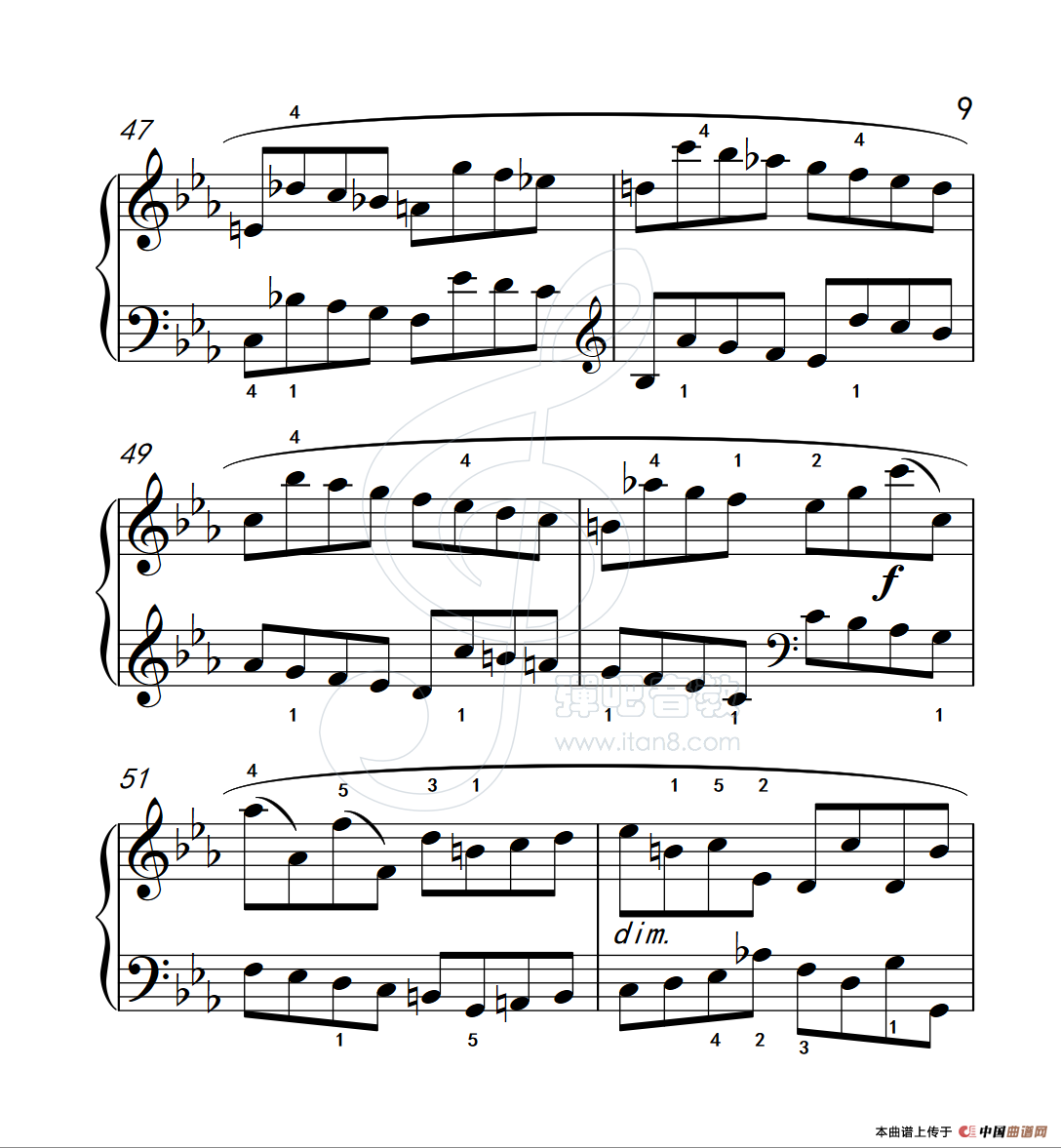 练习曲 27(克拉莫钢琴练习曲60首)(1)_原文件名:112_27_9.png