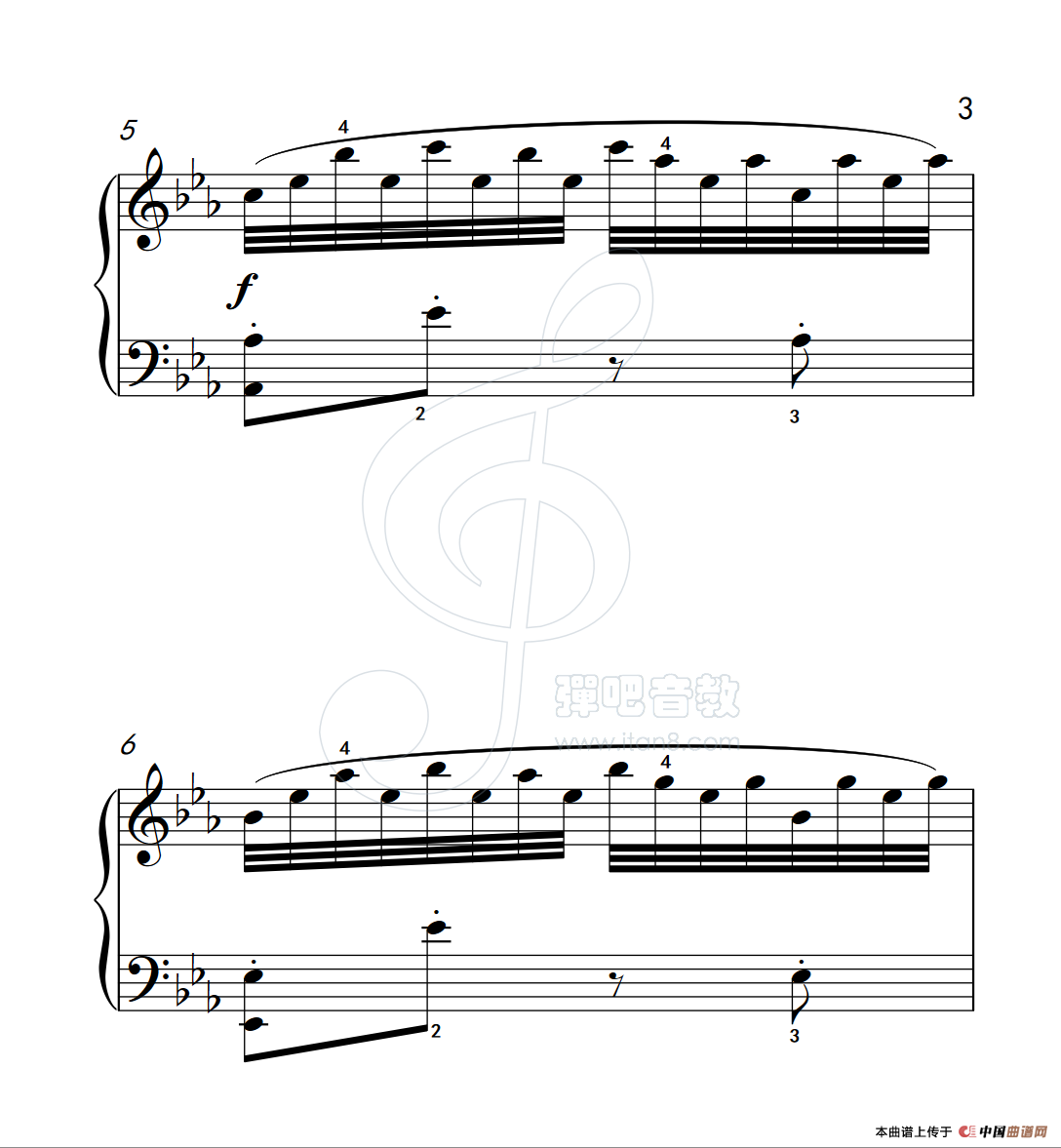 练习曲 30(克拉莫钢琴练习曲60首)(1)_原文件名:112_30_3.png