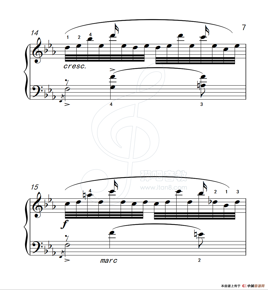 练习曲 30(克拉莫钢琴练习曲60首)(1)_原文件名:112_30_7.png