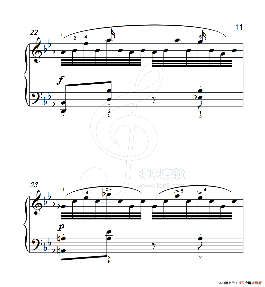 练习曲 30(克拉莫钢琴练习曲60首)(1)_原文件名:112_30_11.png