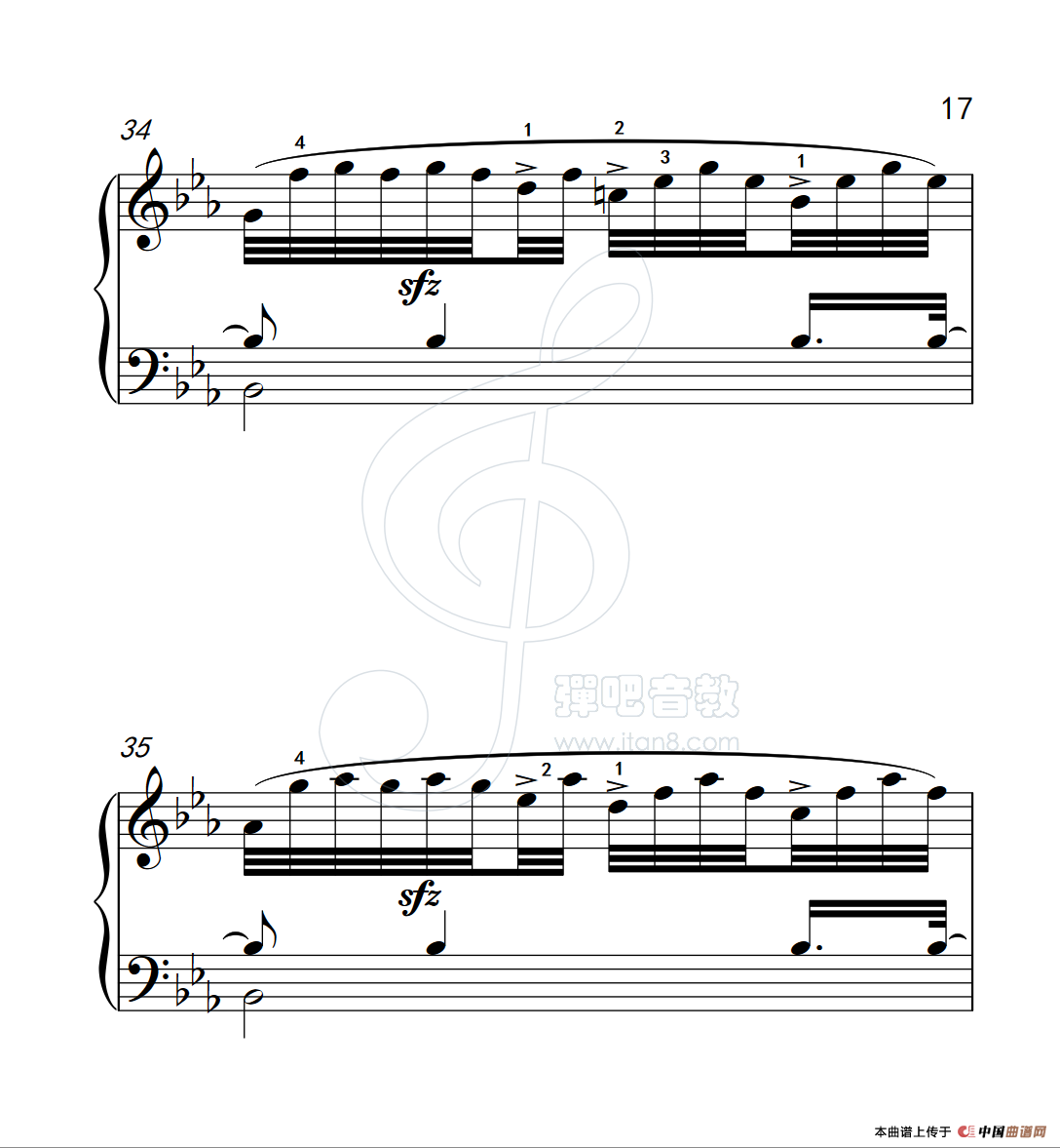 练习曲 30(克拉莫钢琴练习曲60首)(1)_原文件名:112_30_17.png