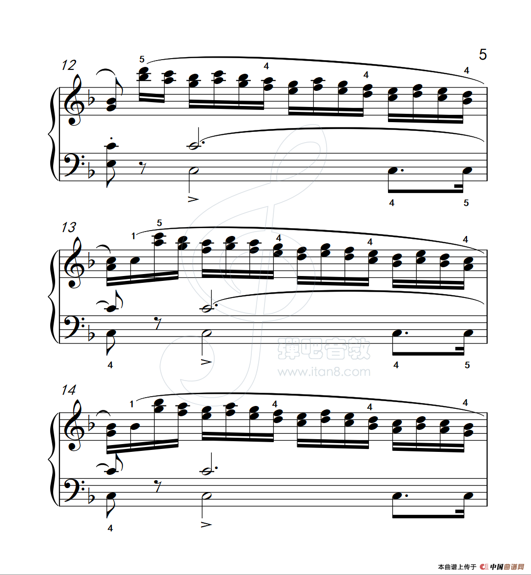 练习曲 34(克拉莫钢琴练习曲60首)(1)_原文件名:112_34_5.png