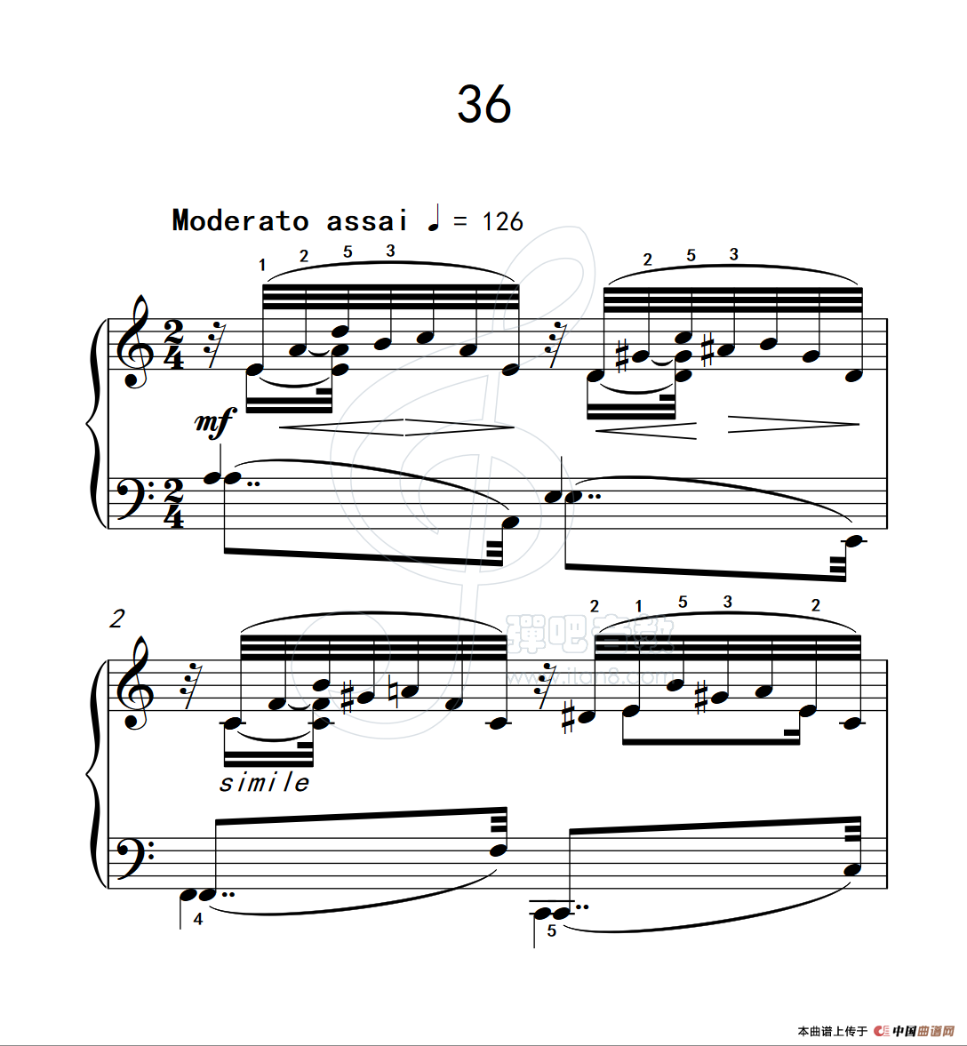 练习曲 36(克拉莫钢琴练习曲60首)(1)_原文件名:112_36_1.png