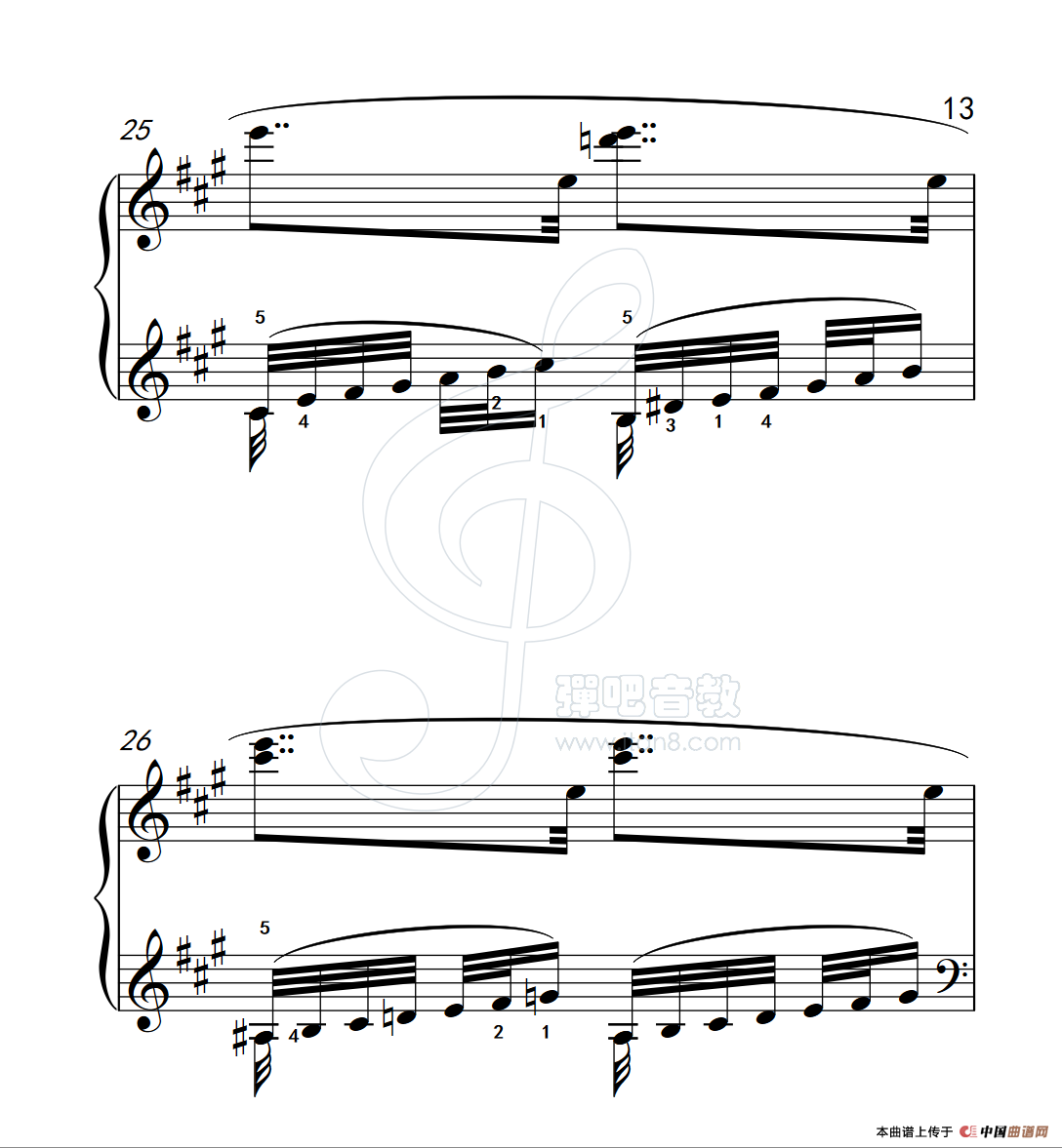 练习曲 36(克拉莫钢琴练习曲60首)(1)_原文件名:112_36_13.png