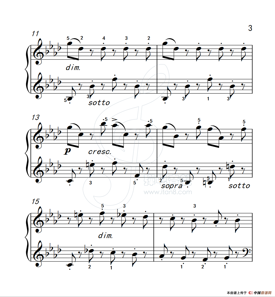 练习曲 43(克拉莫钢琴练习曲60首)(1)_原文件名:112_43_3.png