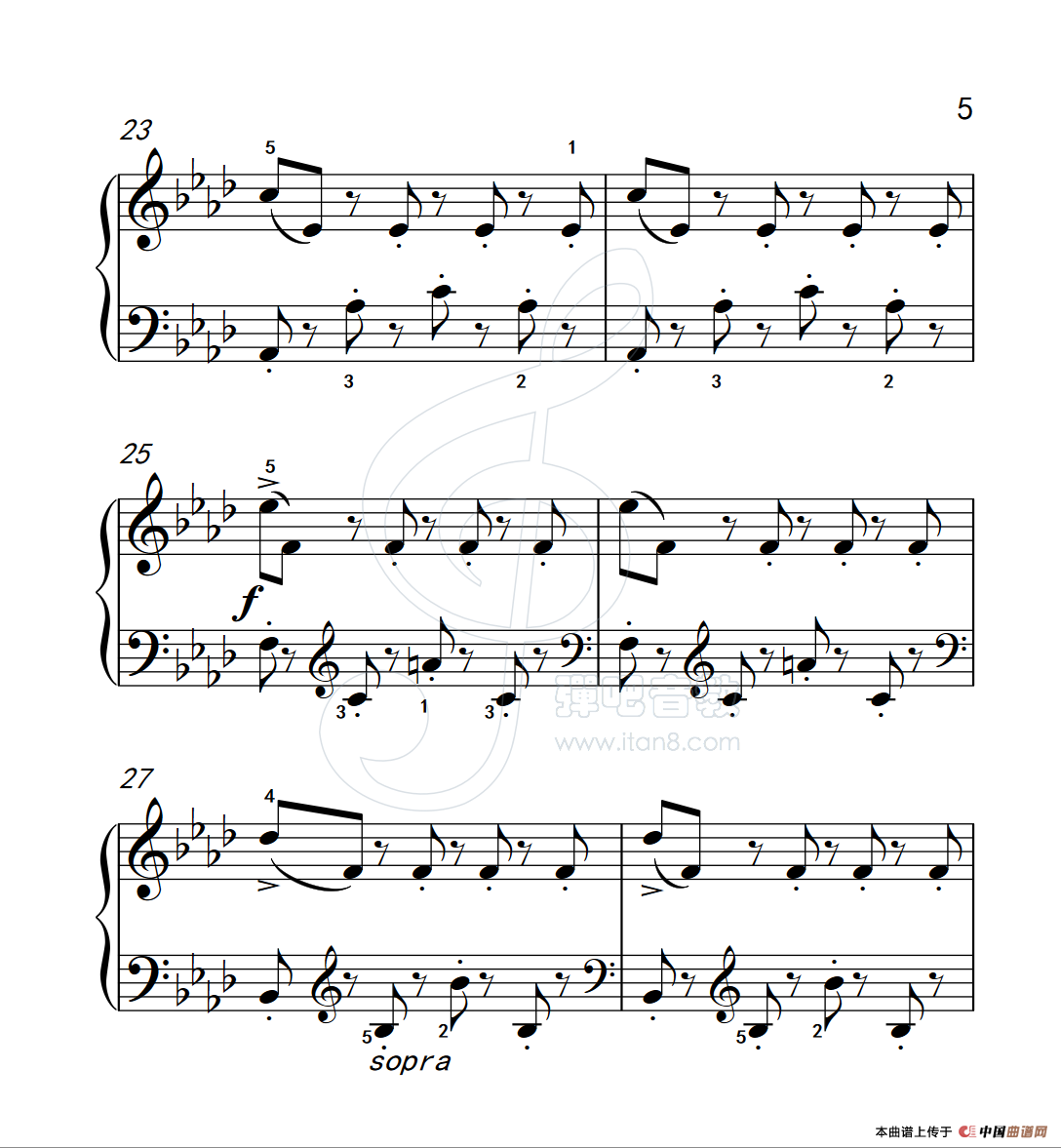 练习曲 43(克拉莫钢琴练习曲60首)(1)_原文件名:112_43_5.png