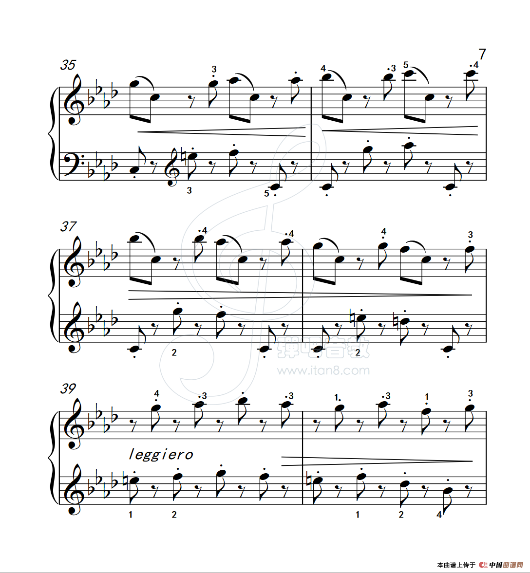 练习曲 43(克拉莫钢琴练习曲60首)(1)_原文件名:112_43_7.png