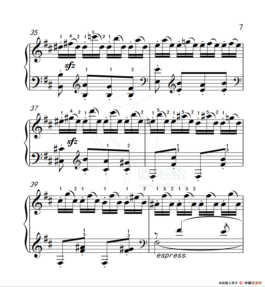 练习曲 45(克拉莫钢琴练习曲60首)(1)_原文件名:112_45_7.png