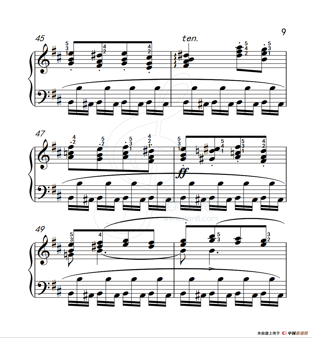 练习曲 45(克拉莫钢琴练习曲60首)(1)_原文件名:112_45_9.png