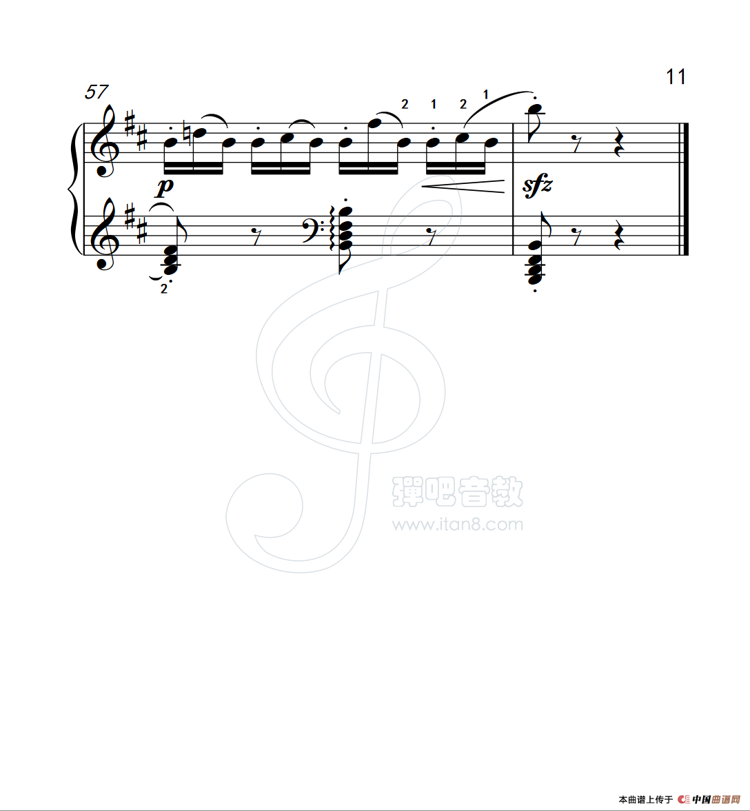 练习曲 45(克拉莫钢琴练习曲60首)(1)_原文件名:112_45_11.png