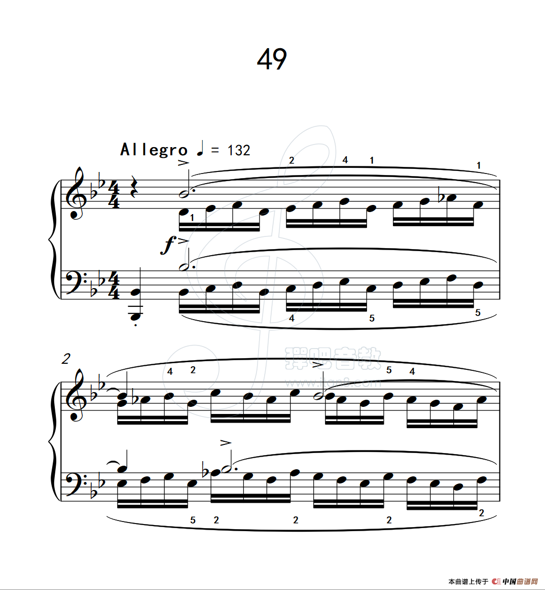 练习曲 49(克拉莫钢琴练习曲60首)(1)_原文件名:112_49_1.png