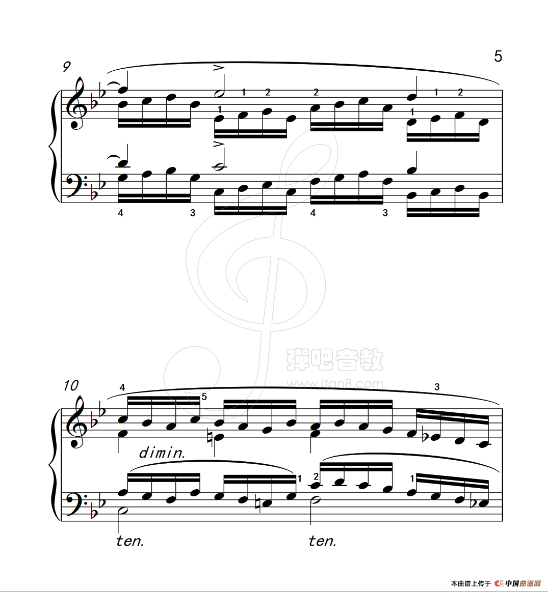 练习曲 49(克拉莫钢琴练习曲60首)(1)_原文件名:112_49_5.png