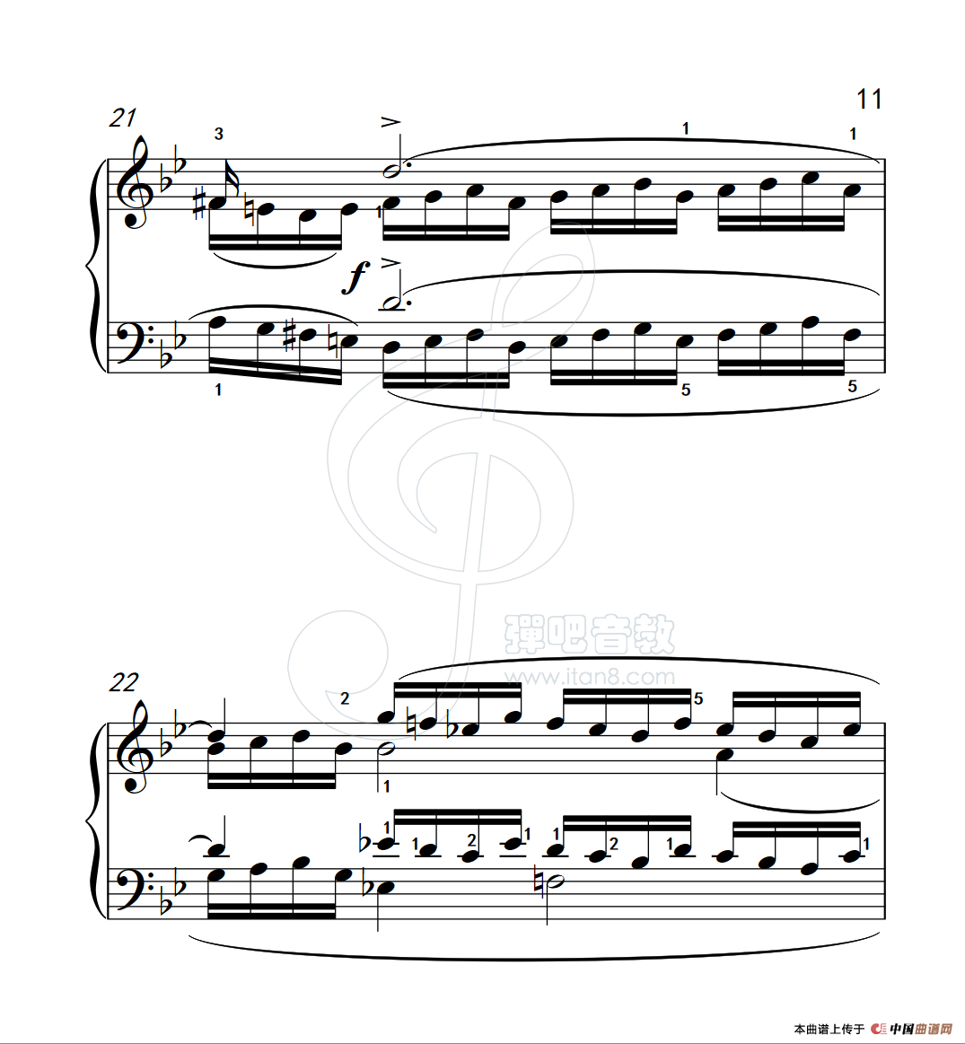 练习曲 49(克拉莫钢琴练习曲60首)(1)_原文件名:112_49_11.png