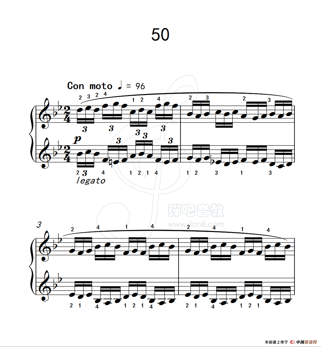 练习曲 50(克拉莫钢琴练习曲60首)(1)_原文件名:112_50_1.png