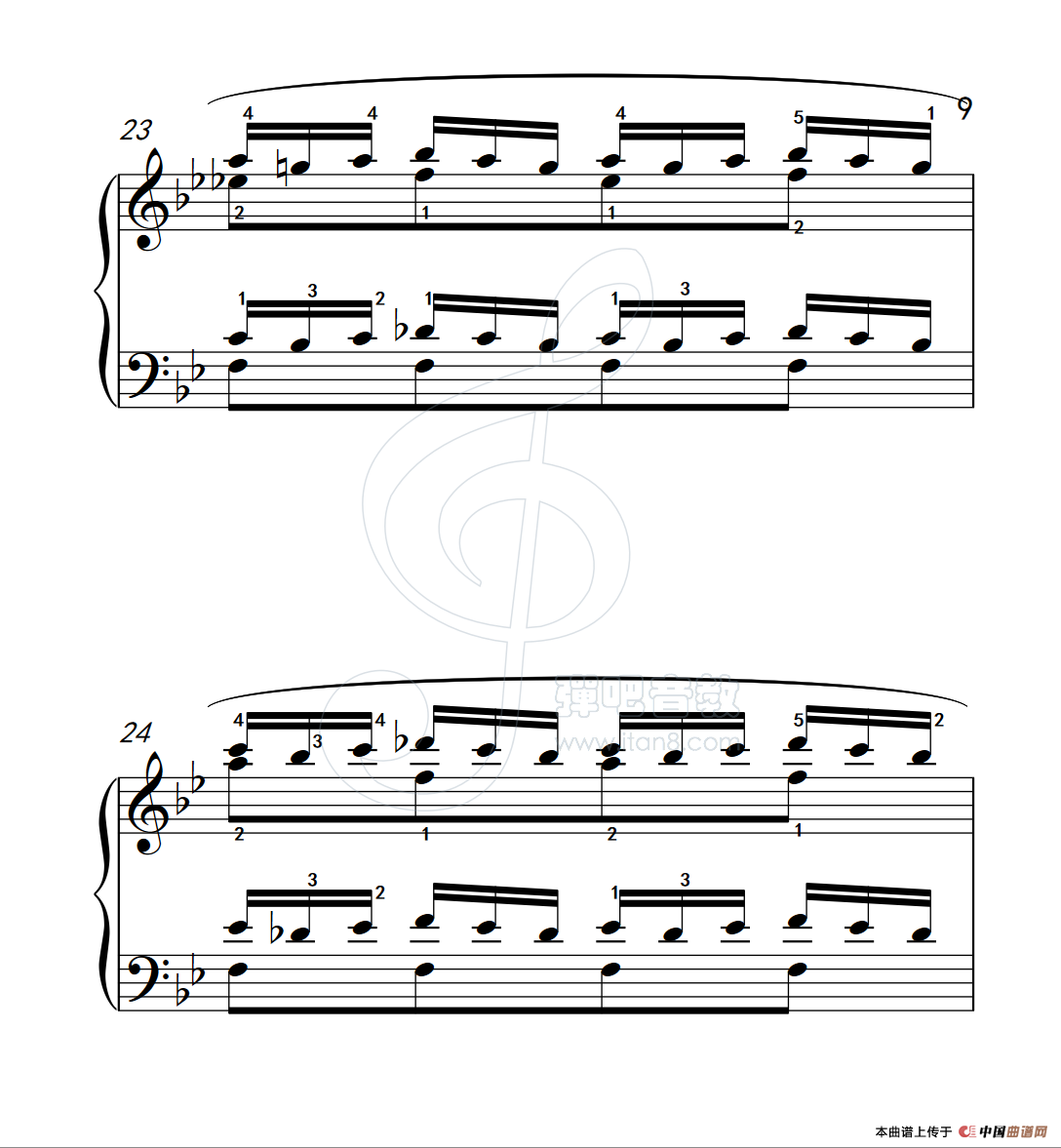 练习曲 50(克拉莫钢琴练习曲60首)(1)_原文件名:112_50_9.png