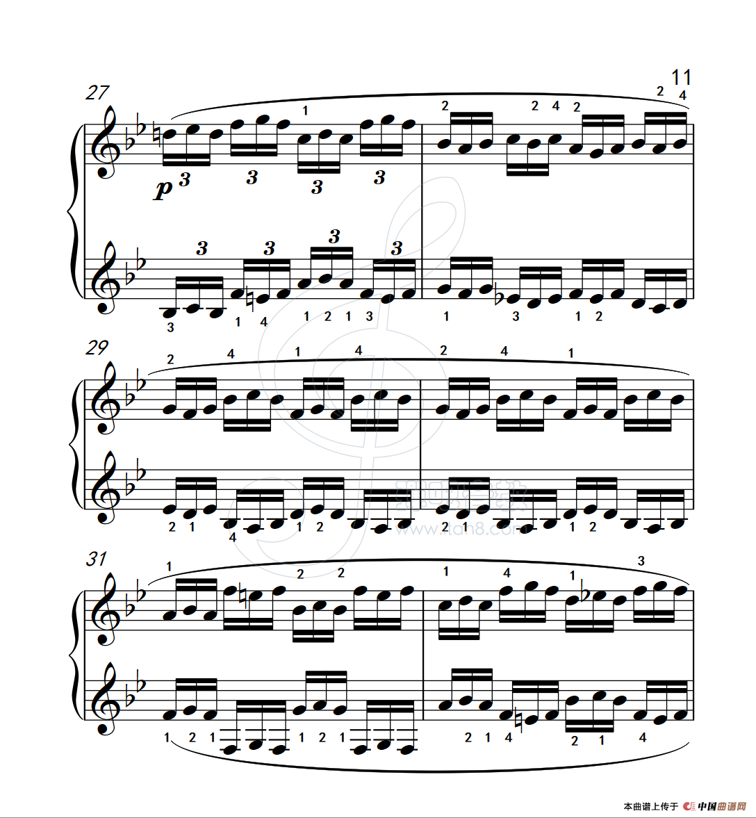 练习曲 50(克拉莫钢琴练习曲60首)(1)_原文件名:112_50_11.png