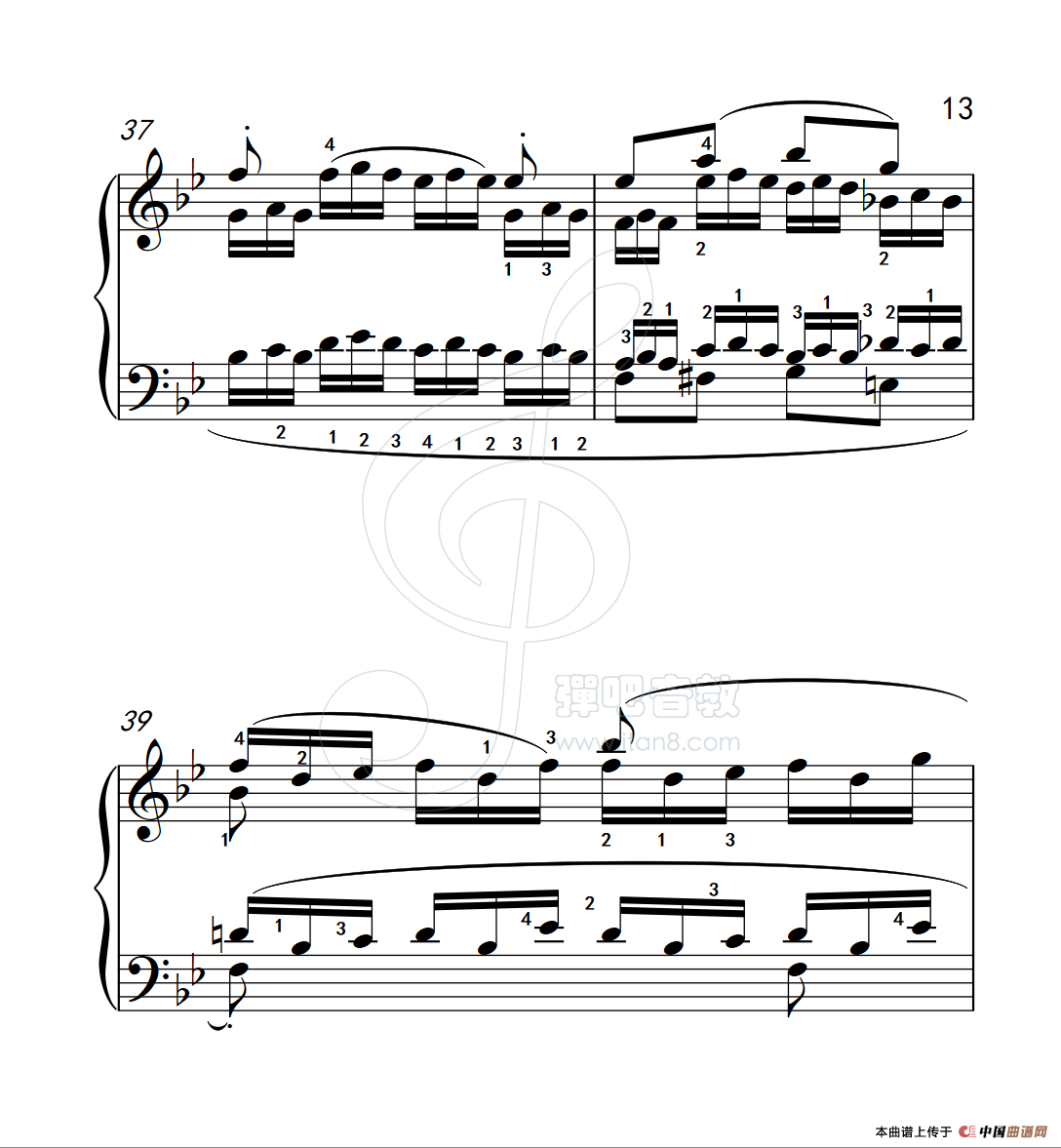 练习曲 50(克拉莫钢琴练习曲60首)(1)_原文件名:112_50_13.png