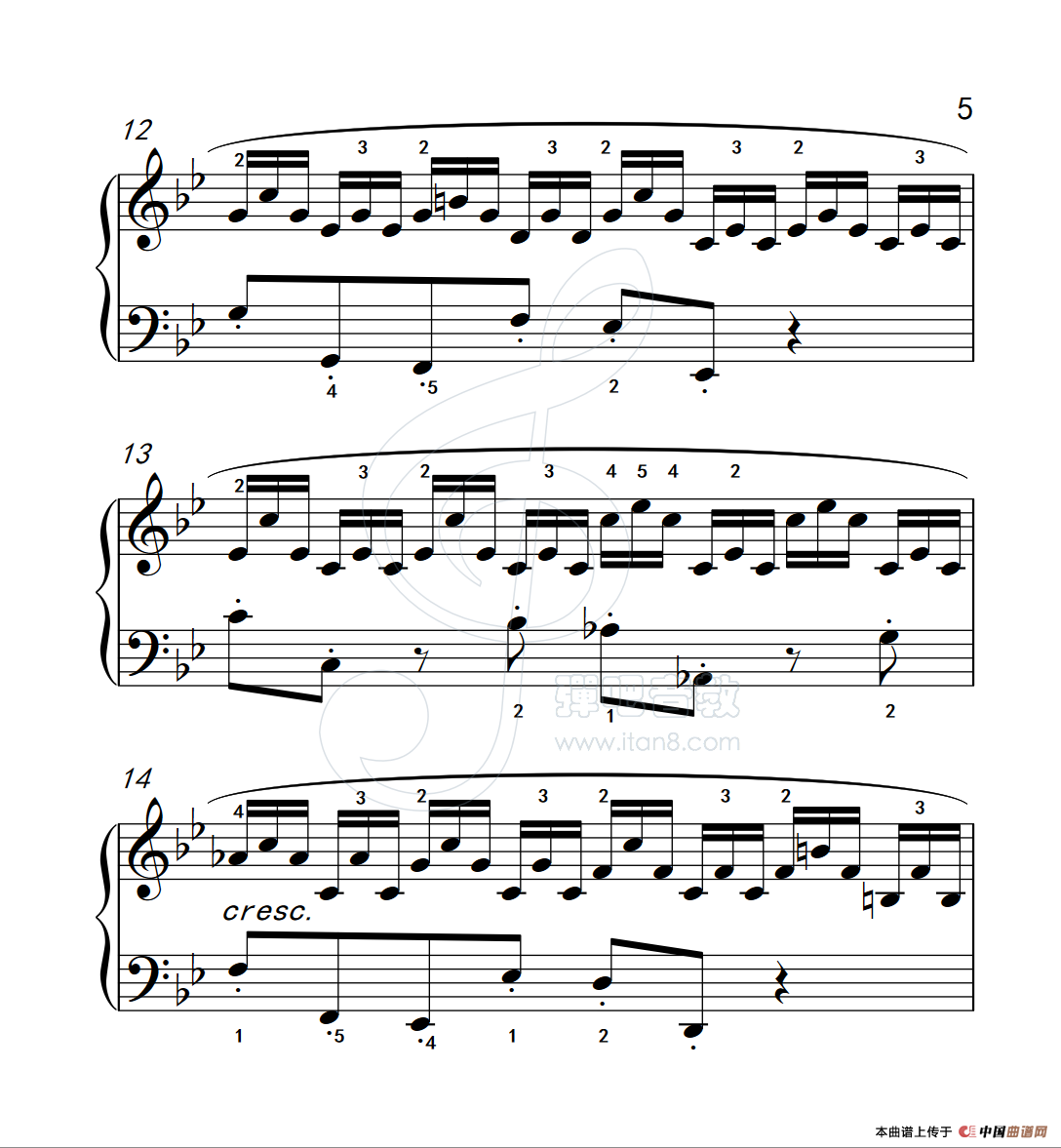 练习曲 51(克拉莫钢琴练习曲60首)(1)_原文件名:112_51_5.png